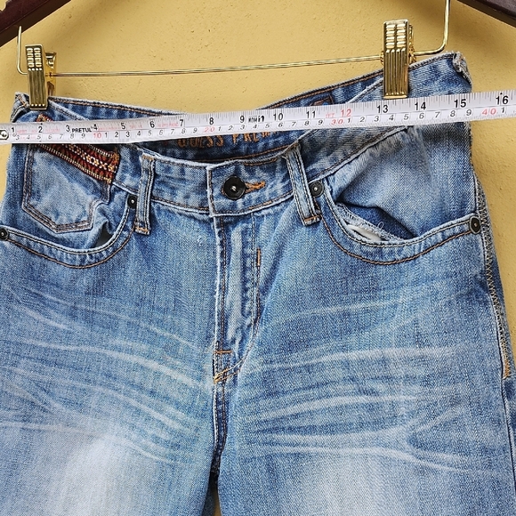 Y2k Relaxed Boot Vintage Guess Premiun Light Blue Denim Jeans 100% Cotton - Picture 8 of 10